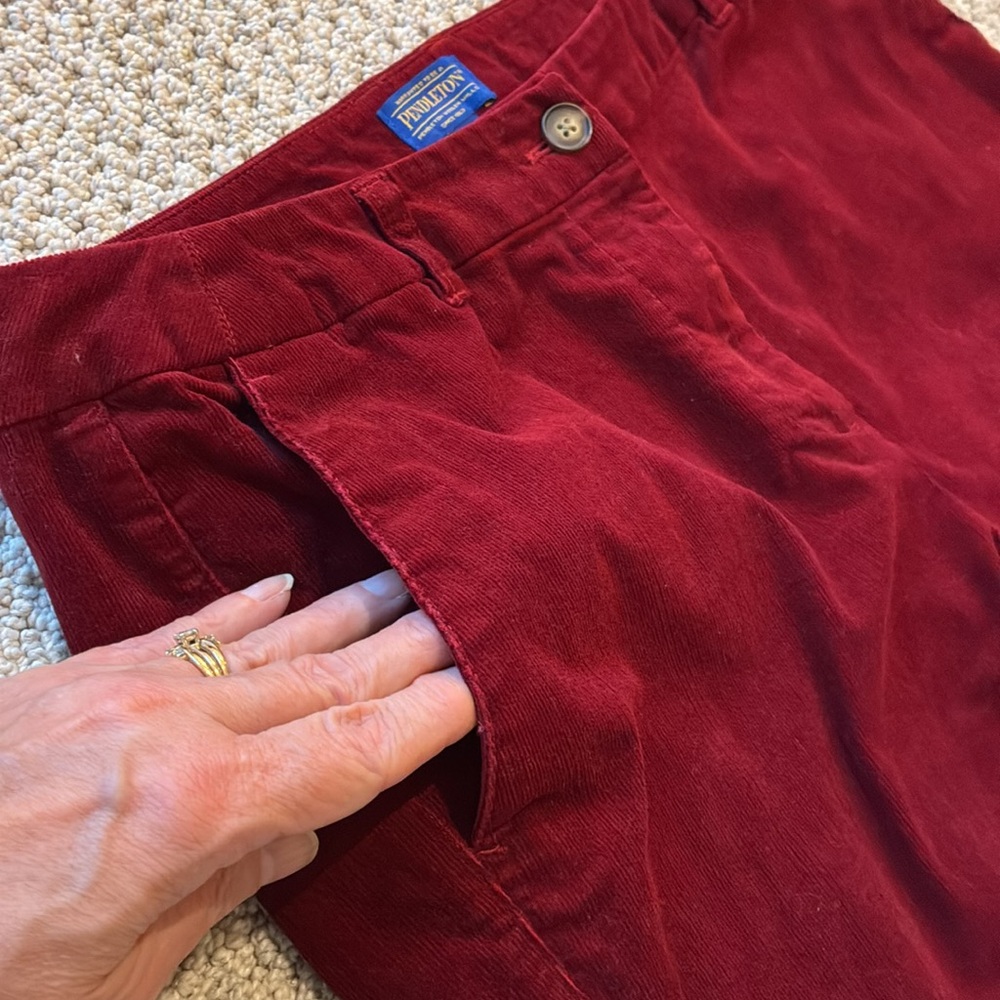 Pendleton Deep Red Corduroy Pants - image 4